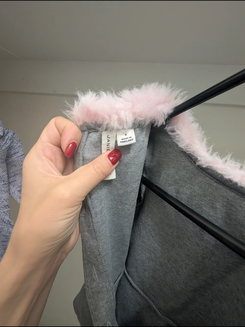 Janie And Jack Dress with Pink Faux Fur Collar